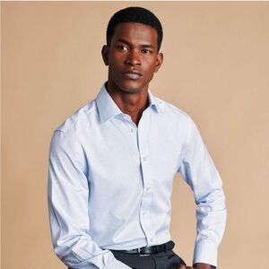 Men’s Extra Slim Fit Non-Iron Mini Grid Check Shirt